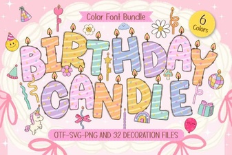 Creative Typography with Birthday Candle Fonts