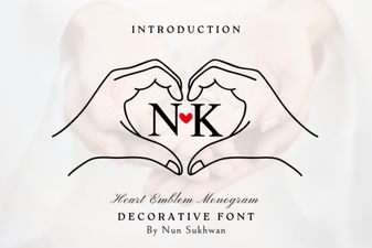 Crafting a Heart Emblem Monogram Font for Your Projects