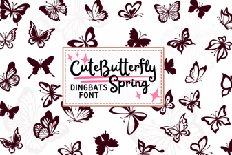 Cute Butterfly Font for Springtime Crafts