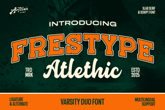 Frestype Athletic Duo Font for Your Creative Projects